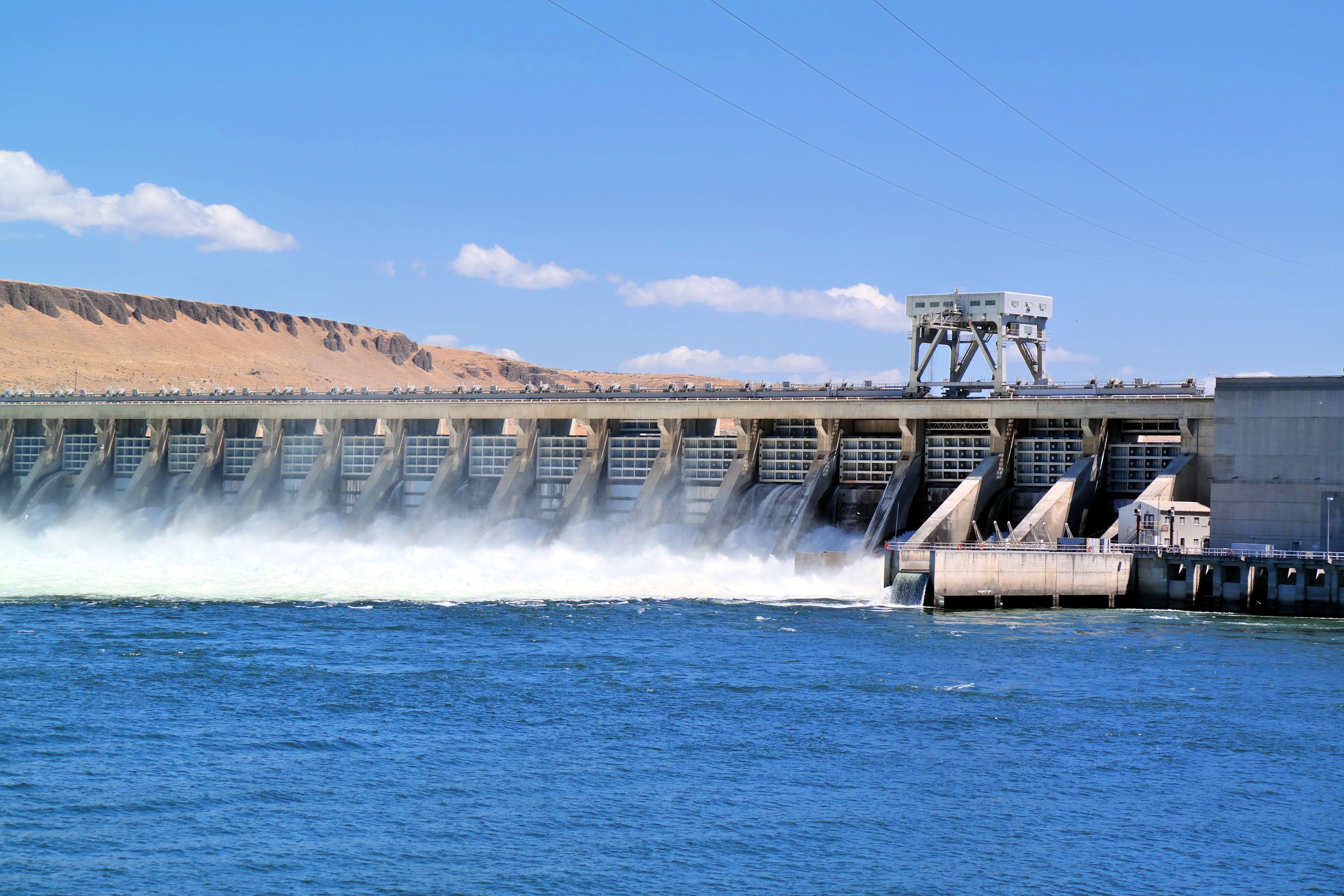 an image for a dam with a hint to renewable power
